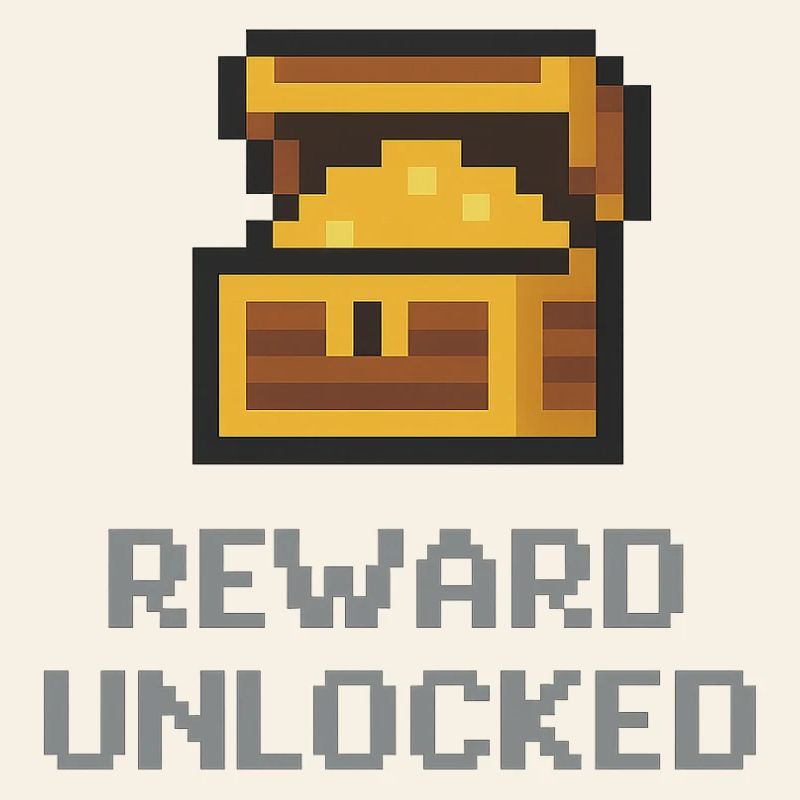 Récompense du coffre de pixels débloquée