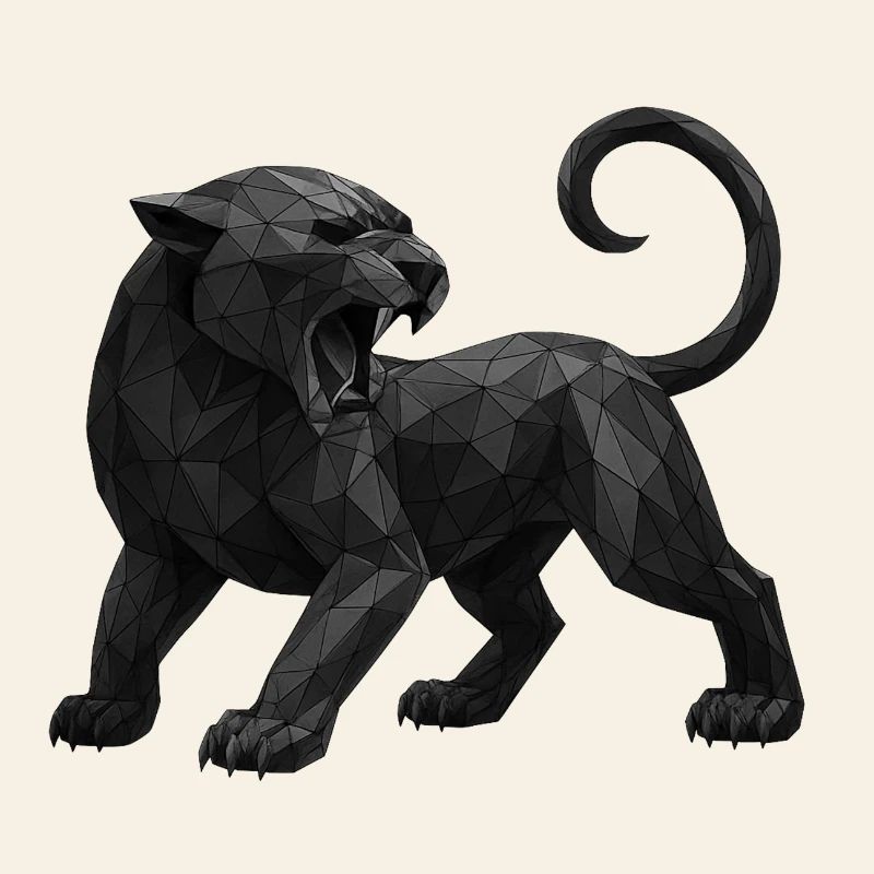 Geometrischer Schwarzpanther