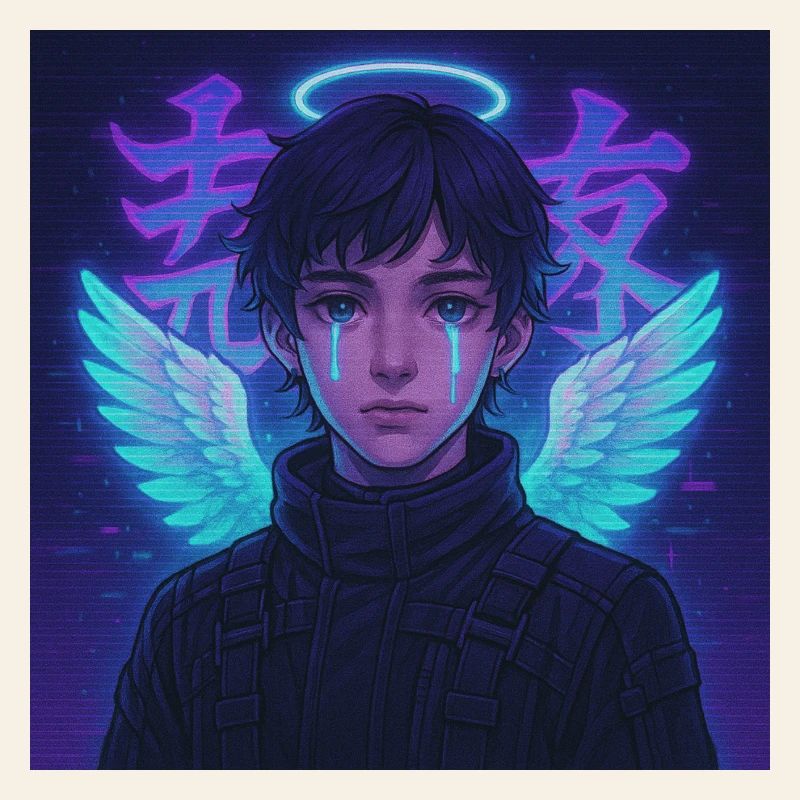 Cyberpunk Angel E-Boy Y2K Synthwave Art
