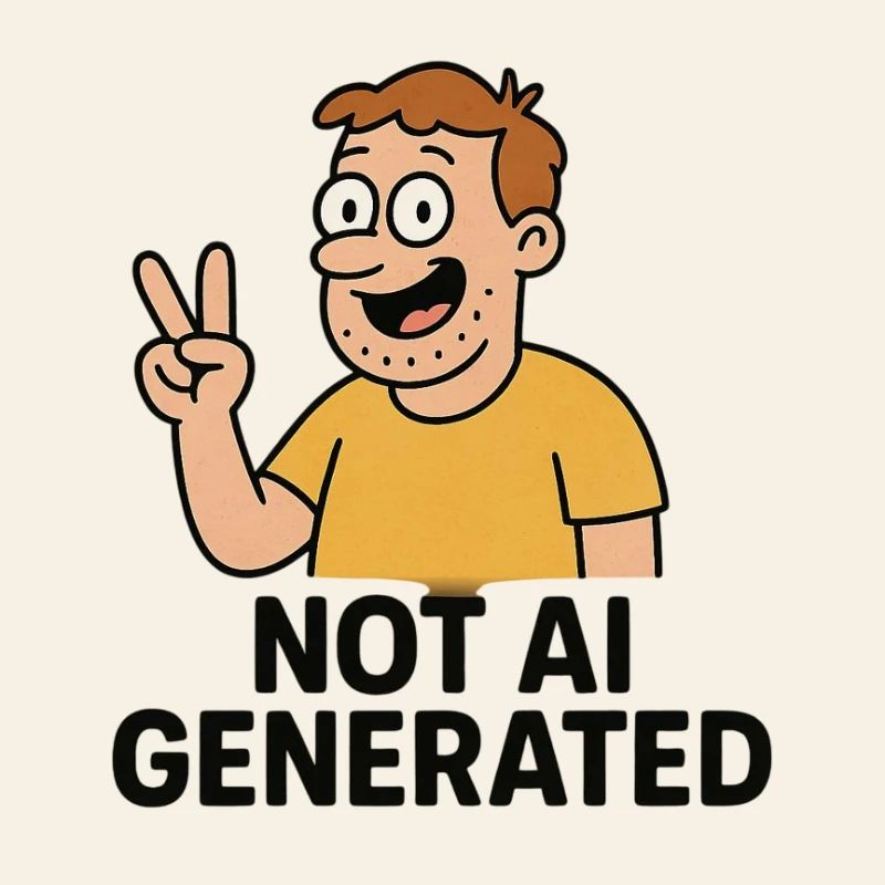 Kein KI-generiertes Cartoon-Tee