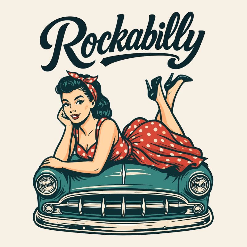 Rockabilly Oldtimer Auto Pin Up Retro Geschenk