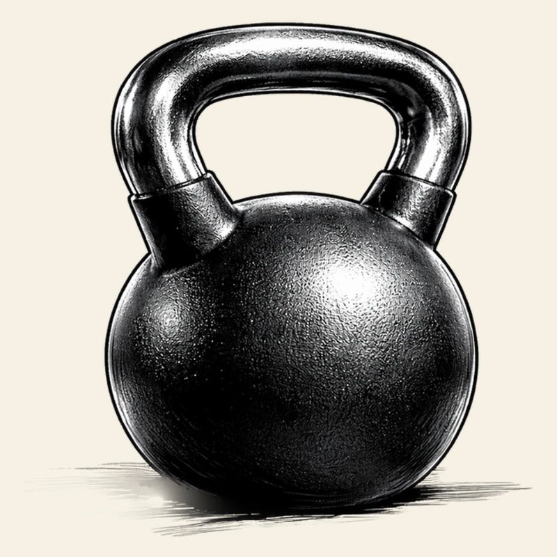 Kettlebell Strength Training Drawing Minimal
