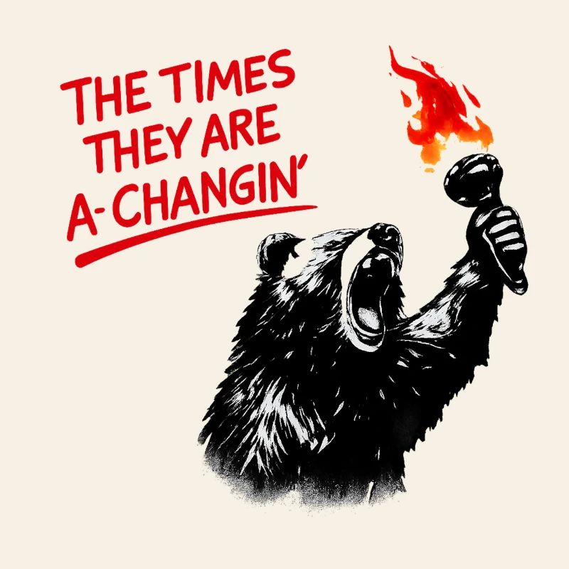 Walking Bear with Fire Torch