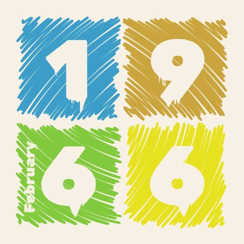60. Geburtstag Farbige Patches since 02/1966