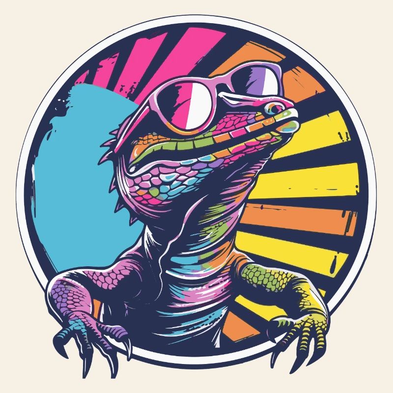 Neon Salamander Tier Sonnenbrille