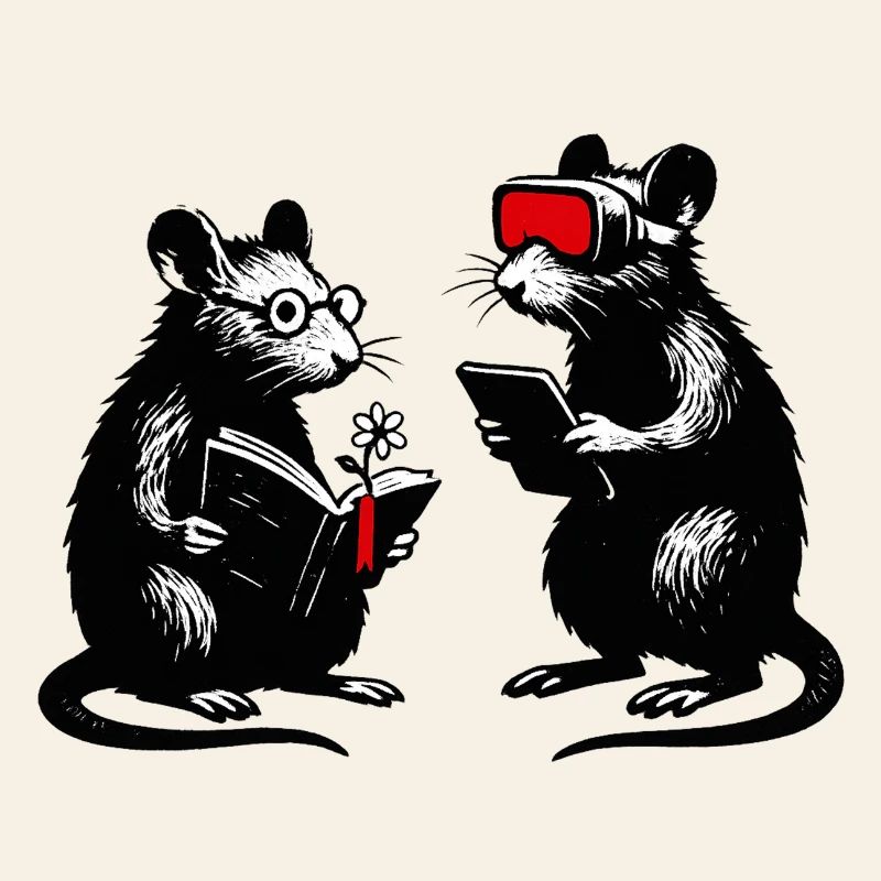 Les rats de bibliothèque dans la VR de dialogue technologique