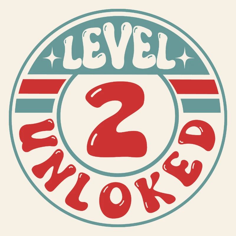Level 2 Unlocked – Cooles Gamer Geburtstagsdesign