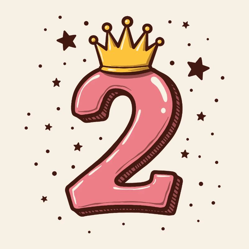2e anniversaire Petite Princesse Couronne