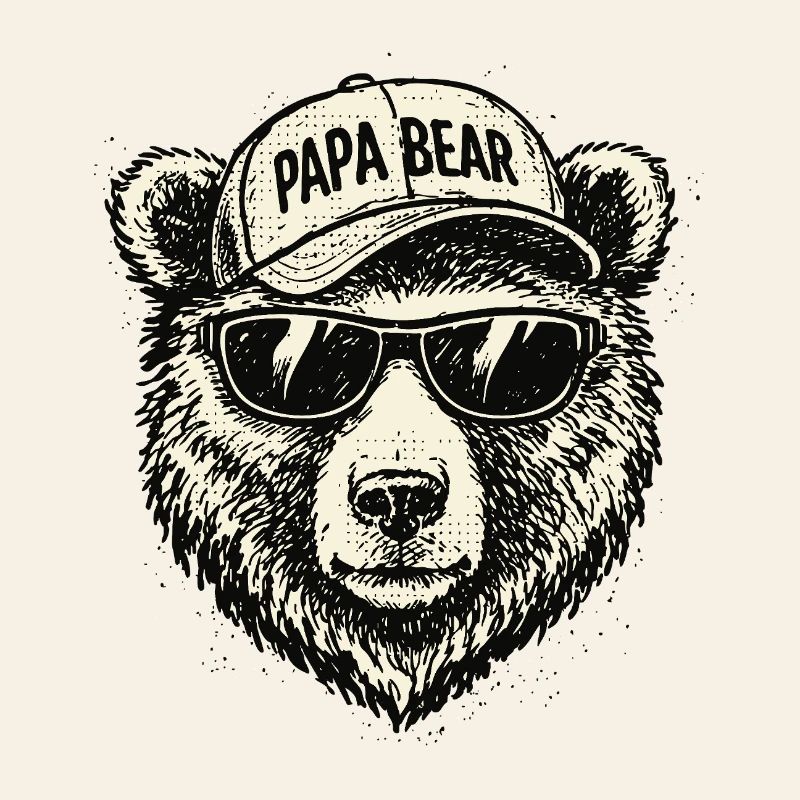 Papa bear Sunglasses Cap