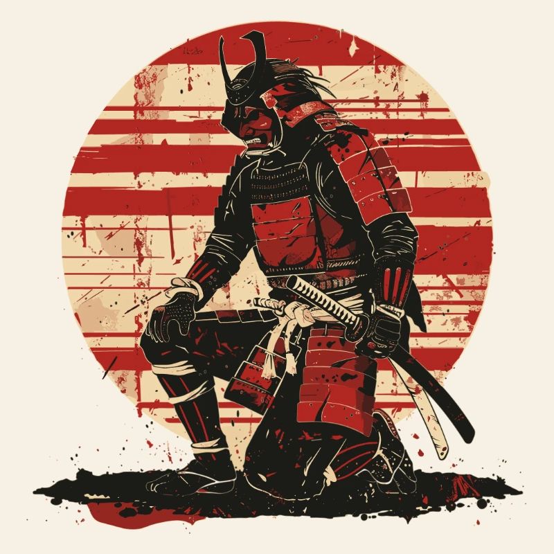 Red Samurai Battle Look,Ronin
