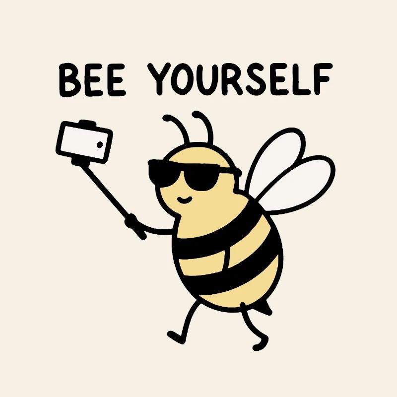 Selfie Bee with Sunglasses - Bee Yourself