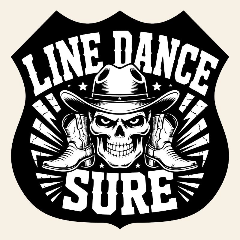 Line Dance Skull Boots Hat
