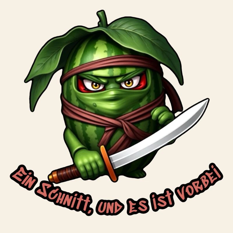 Ninja pastèque avec l’épée