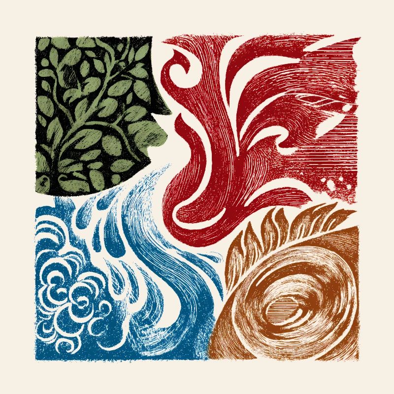 Four Elements Nature Graphic Spiritual