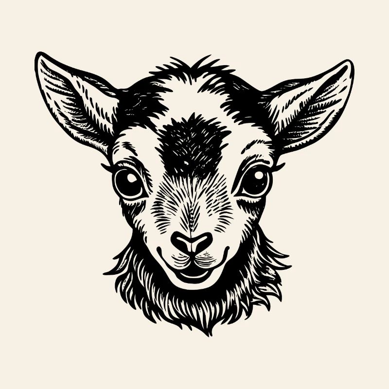 Visage de chevreau bébé