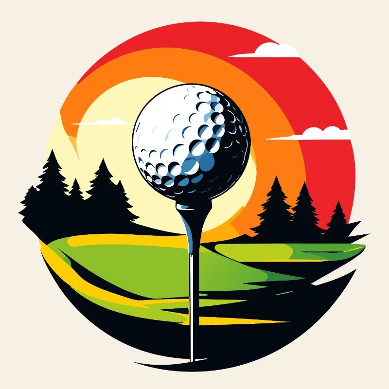 Golf Ball Golf Terrain Golf Golf Thème du Golf