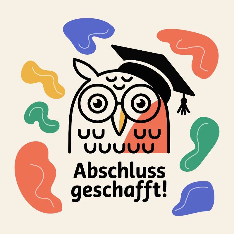 Abschluss-Eule Abstract Organic