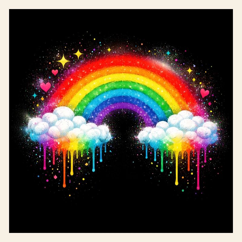 Rainbow Cloud Graffiti Drop