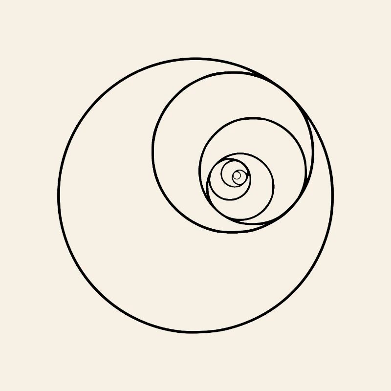 Cercle spiral de Fibonacci