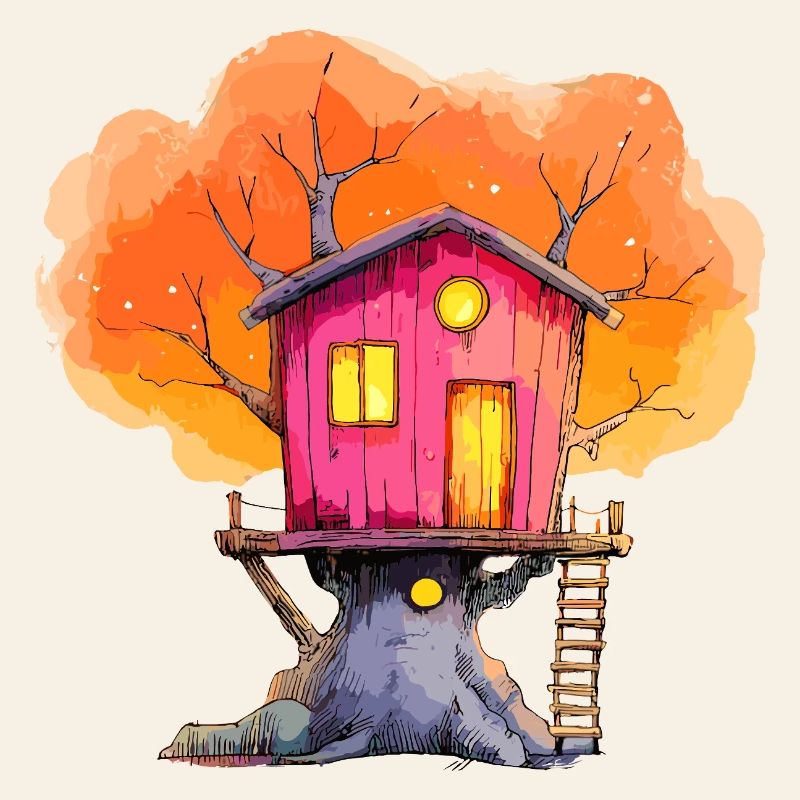 Pink Treehouse Autumn Magic