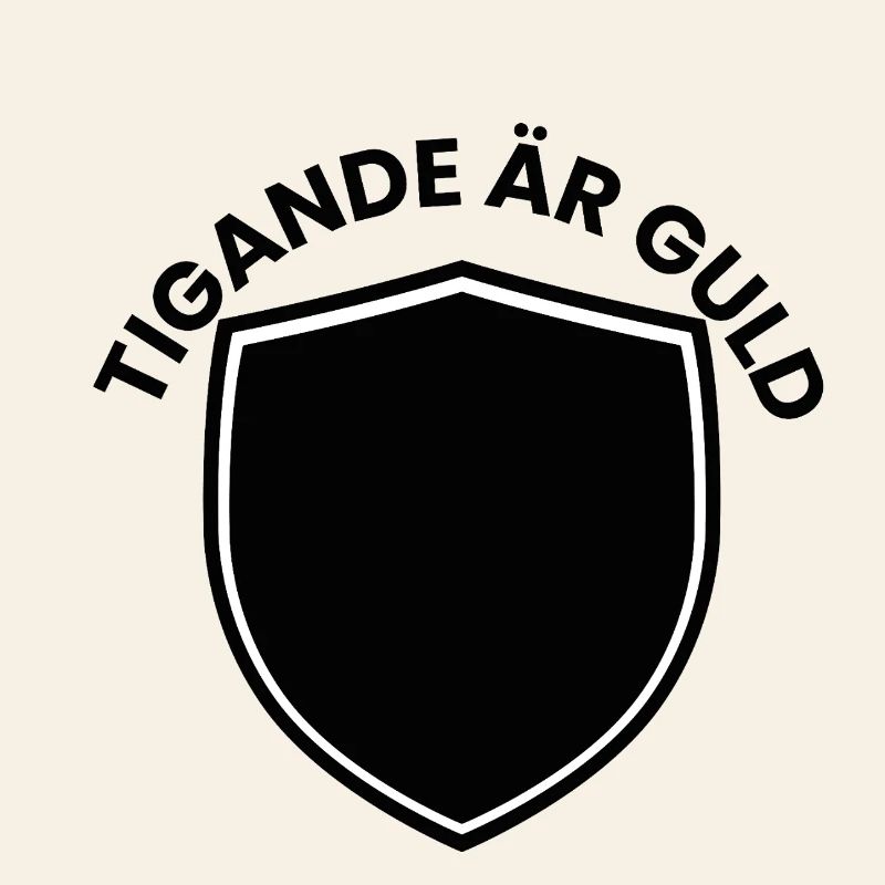 Schildemblem mit gebogenem Text