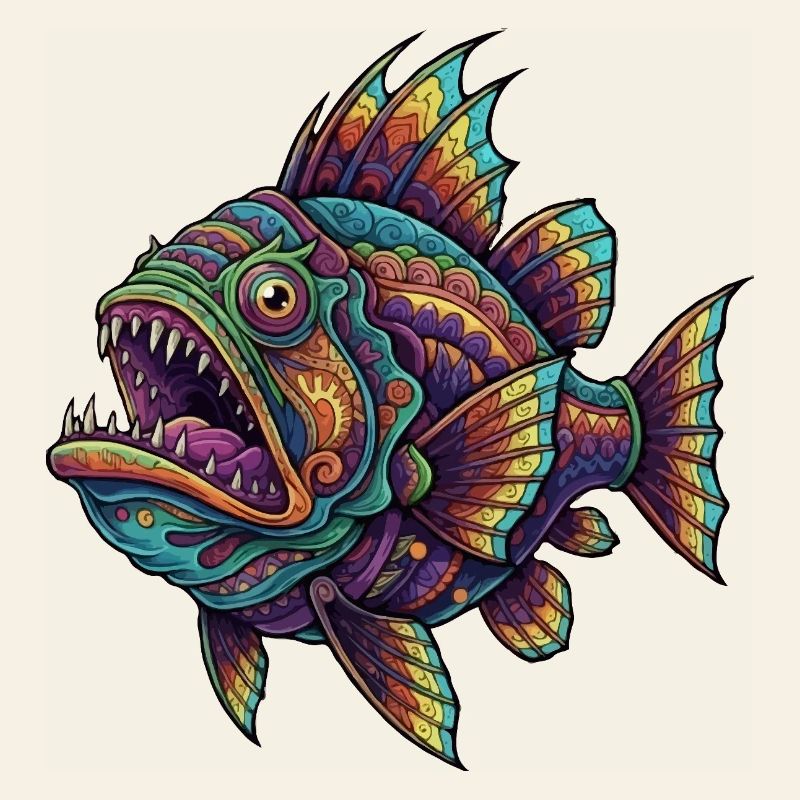 Rainbow Fish with Pattern