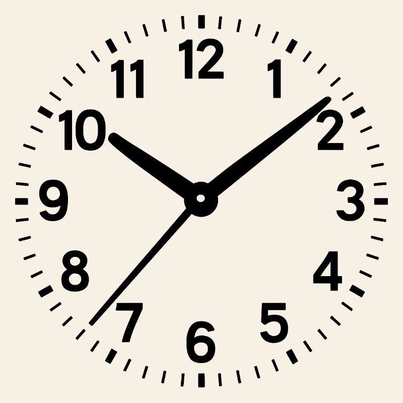 Clock Analog Dial Digits Time