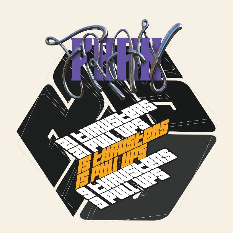 Fran Hero WOD Cross Training Dark Graphic Version Grafik
