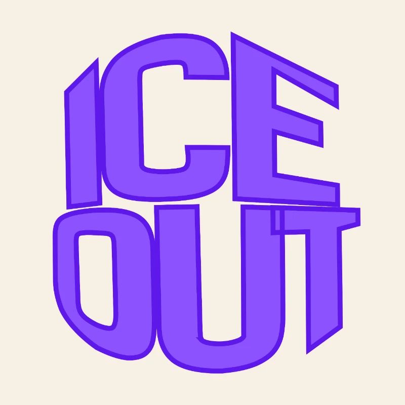 I C E Out Neon Block