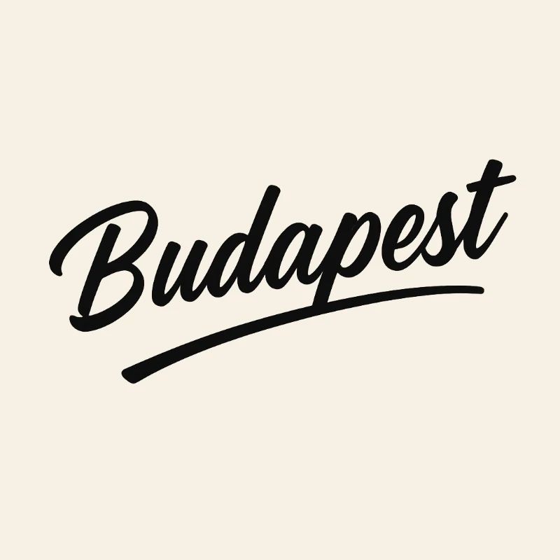 Budapest Script Lettering Travel Souvenir