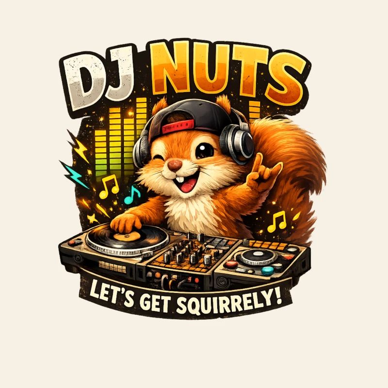 Squirrel DJ Nuts Cute Squirrel Funny
