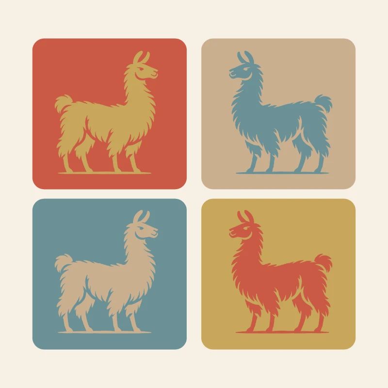 Llama Pop Art Retro