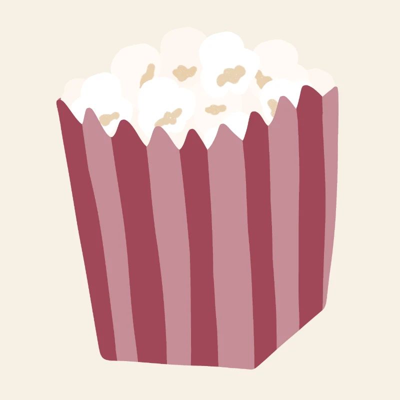 Illustration de boîte de popcorn