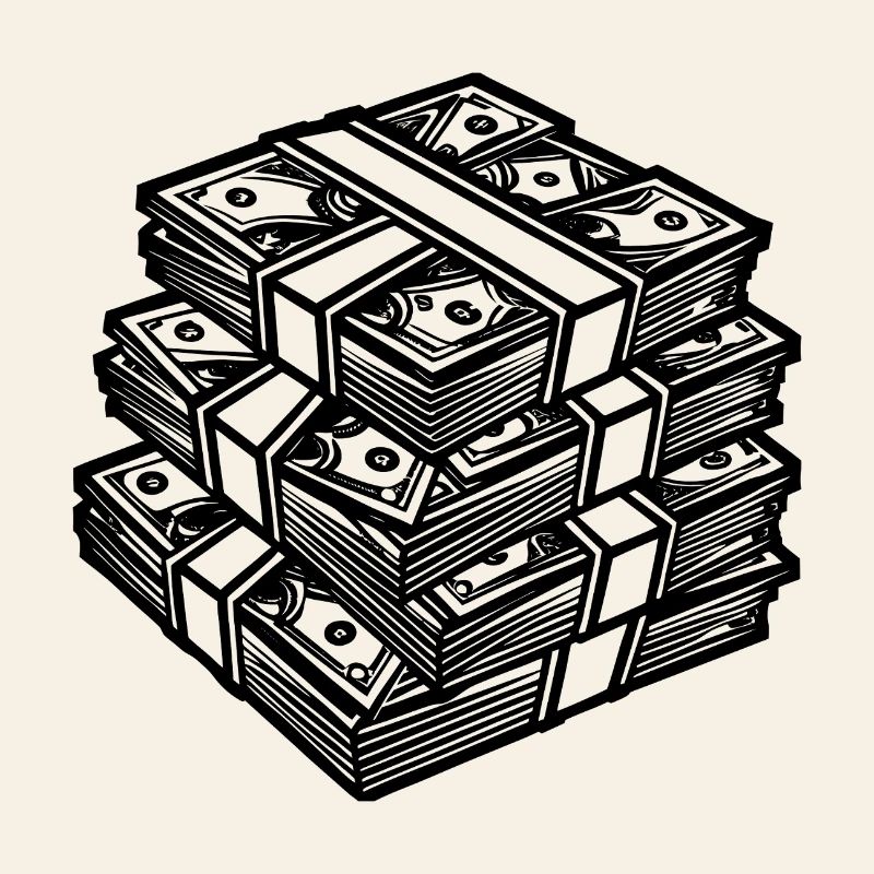 Grosse pile d’argent