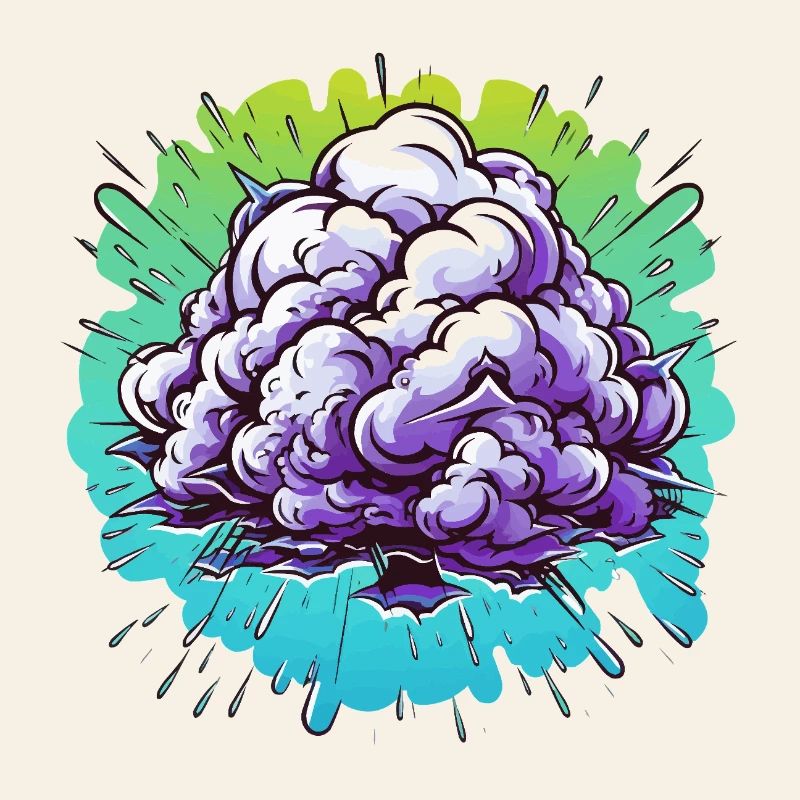 Explosion de la Boule de Brume Violette