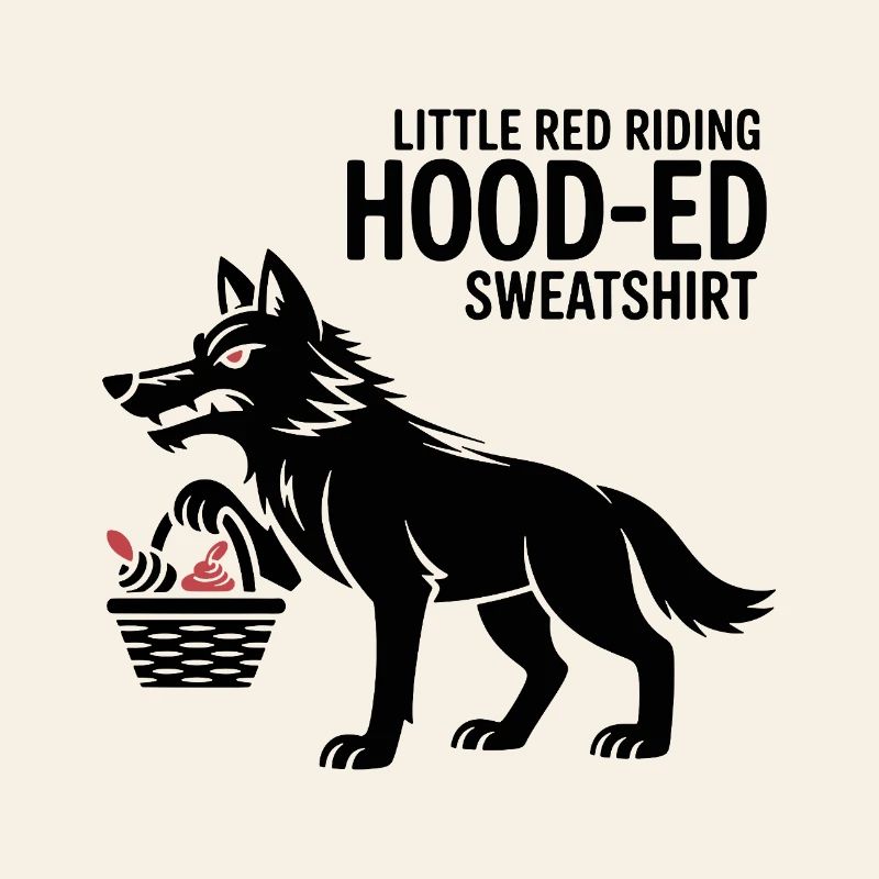 Fairy tale wolf with basket