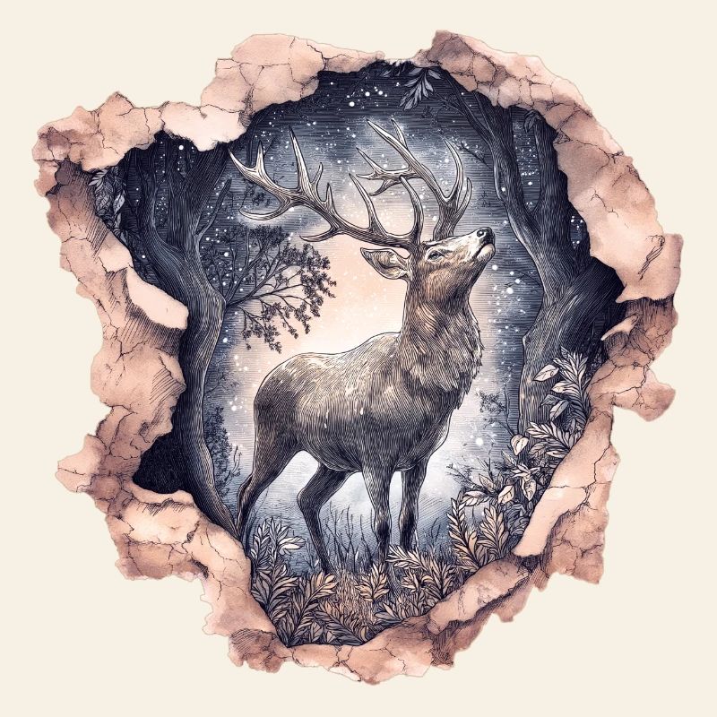 Deer Starry Sky