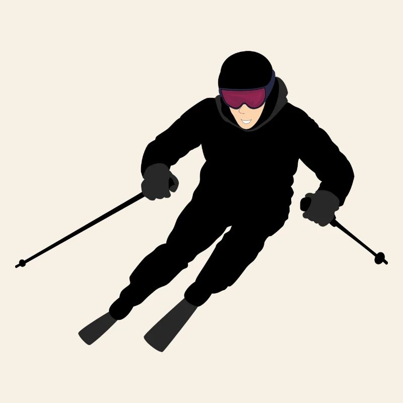 Dynamischer Skifahrer