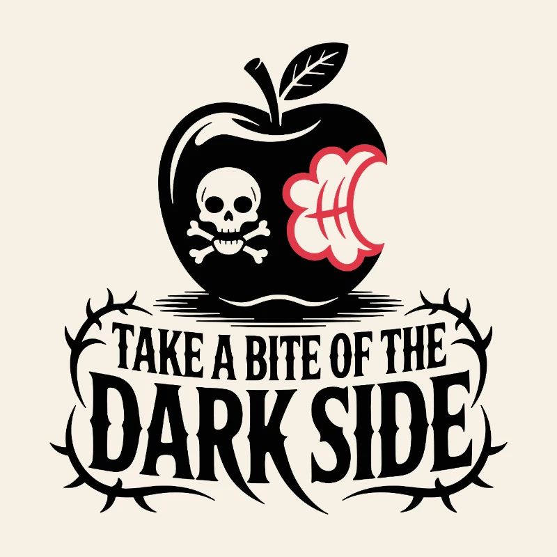 Dark Apple with Bite Design