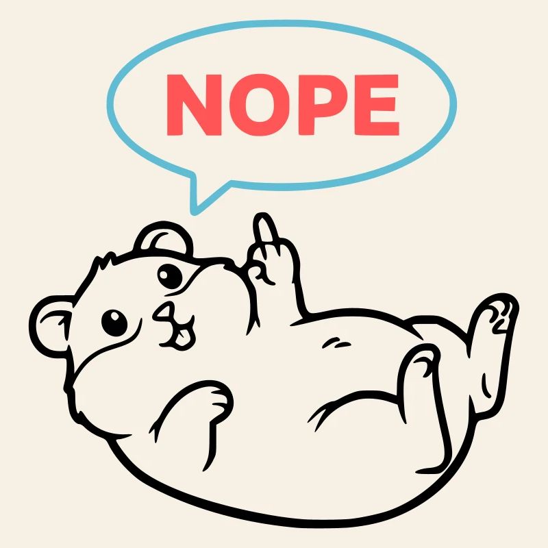 Hamster Nope Comic Coloré