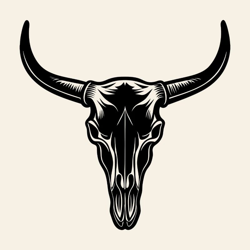 Longhorn head skull