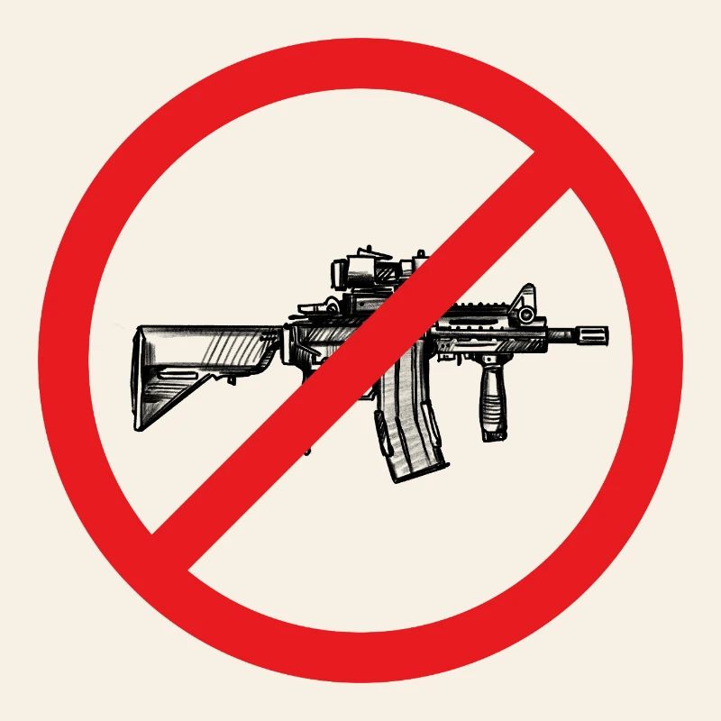 Signe de paix d’interdiction d’armes - Illustration