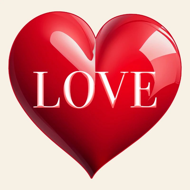 LOVE RED HEART SHAPE RAINBOW