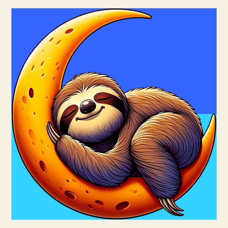 Sloth sleeps on the Moon