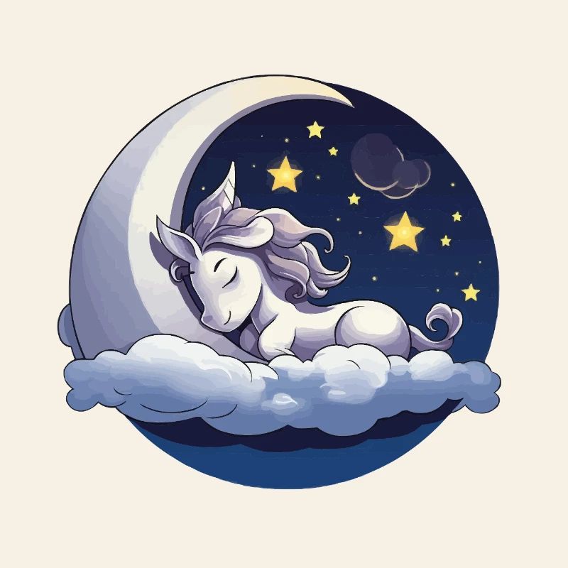 Licorne Moondream sur le Nuage