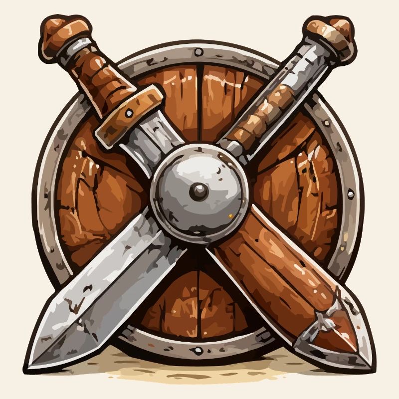 Bouclier et Épées Viking
