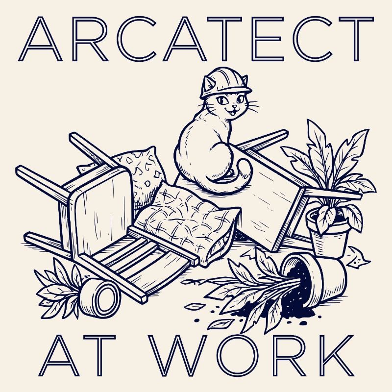 Arbeiterkatze am Werk