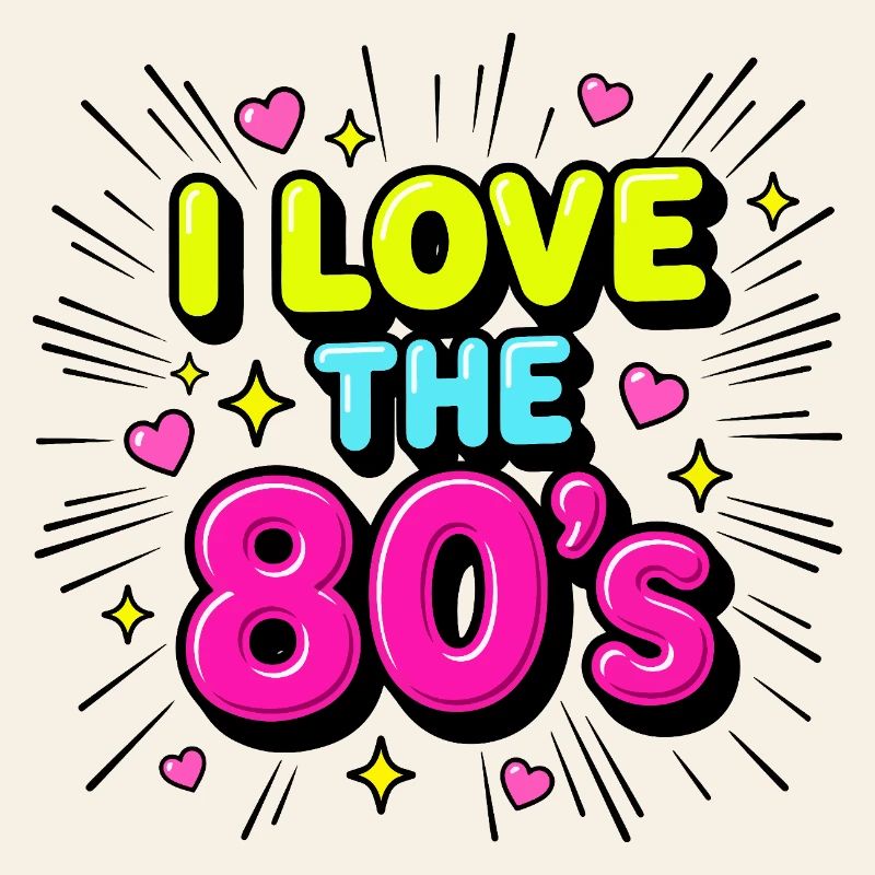 J’adore le rétro néon des années 80