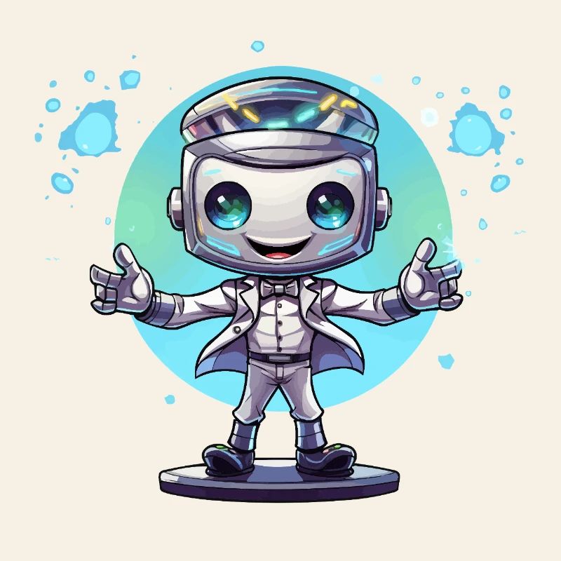 Petit robot spatial en combinaison