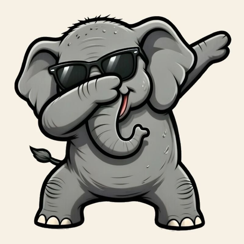 Dabbing Elefant